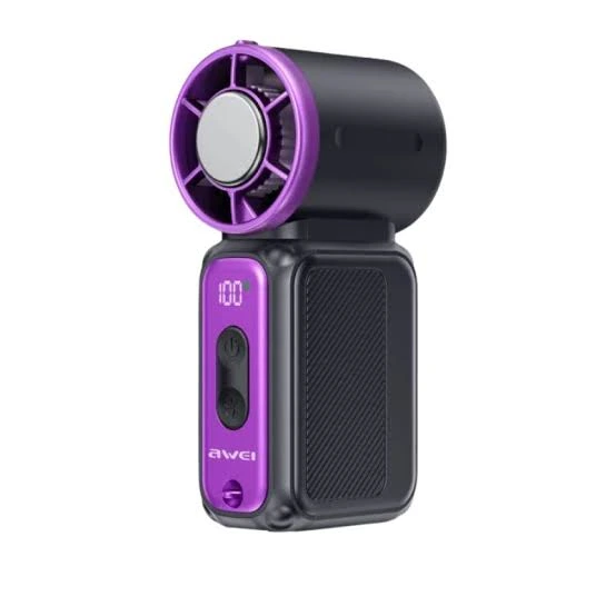 AWEI F53 Handheld Mini Fan with Ice Magnetic Cooling Plate