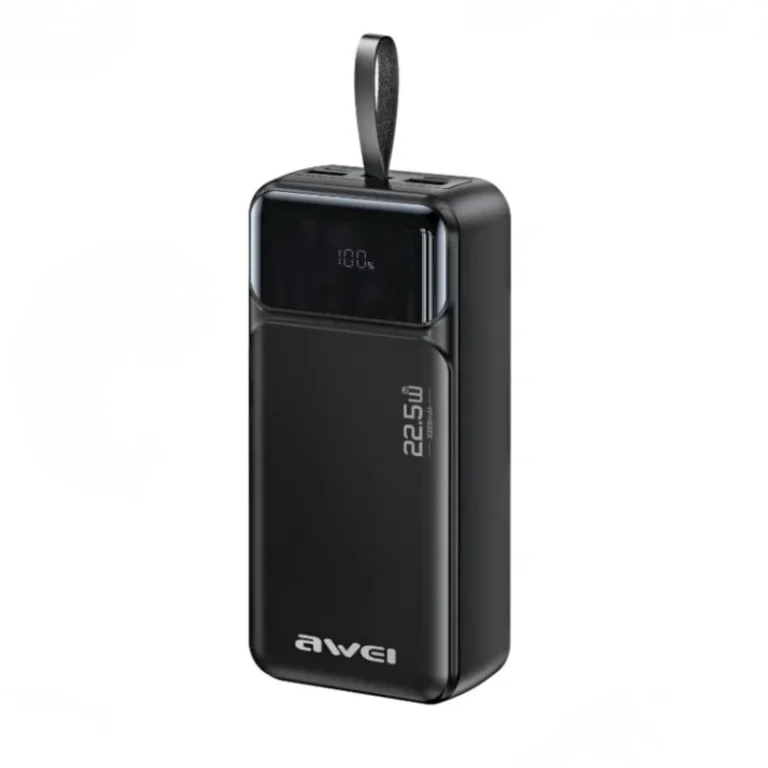 AWEI PA-103 30000mAh Power Bank with 22.5W fast charging and digital display