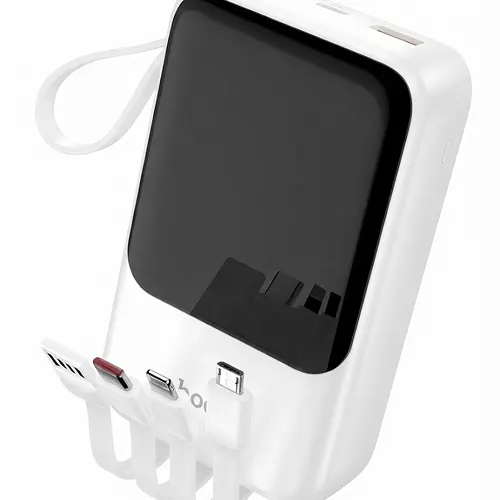 HOCO CJ30 20000mAh 22.5W Power Bank with built-in charging connectors