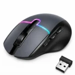 Hoco GM651 Tri-Mode Gaming Mouse 12000 DPI in black with RGB lighting